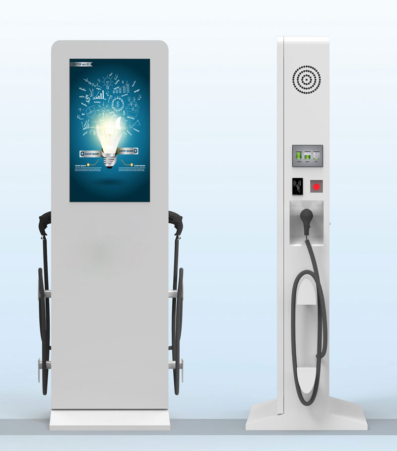 戶外充電樁廣告屏電動汽車充電樁